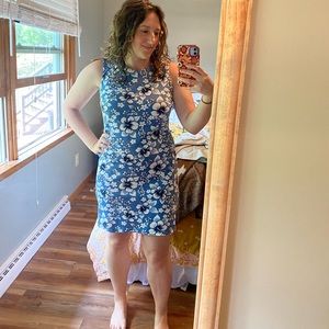 Vintage Hawaiian Floral Print Dress